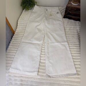 Curve Appeal White High Rise Wide leg jeans